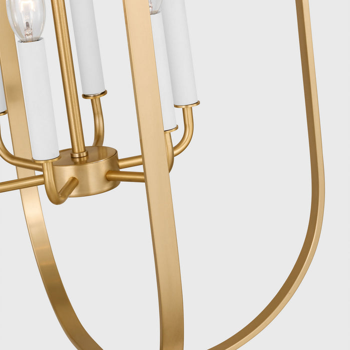 Myhouse Lighting Generation Lighting - GLC1316SB - Six Light Chandelier - Loretto - Satin Brass