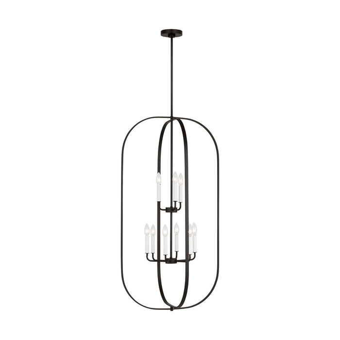 Myhouse Lighting Generation Lighting - GLC1329MBK - Nine Light Chandelier - Loretto - Midnight Black