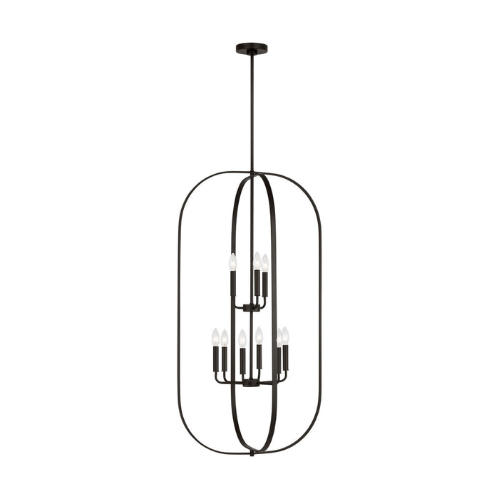 Myhouse Lighting Generation Lighting - GLC1329MBK - Nine Light Chandelier - Loretto - Midnight Black