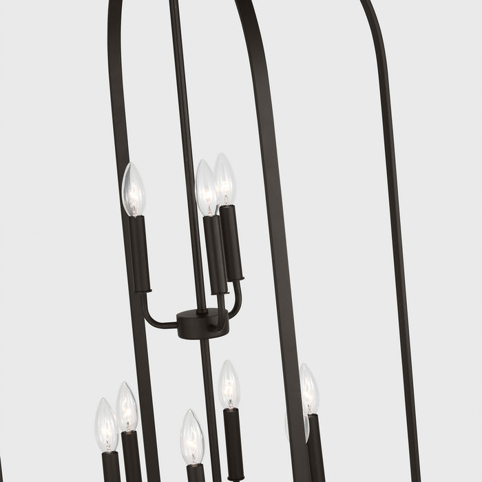 Myhouse Lighting Generation Lighting - GLC1329MBK - Nine Light Chandelier - Loretto - Midnight Black