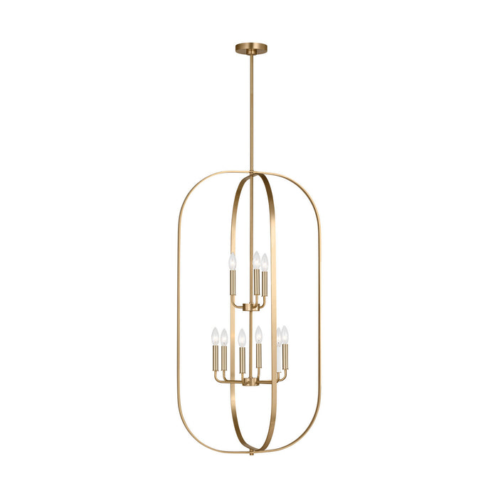 Myhouse Lighting Generation Lighting - GLC1329SB - Nine Light Chandelier - Loretto - Satin Brass