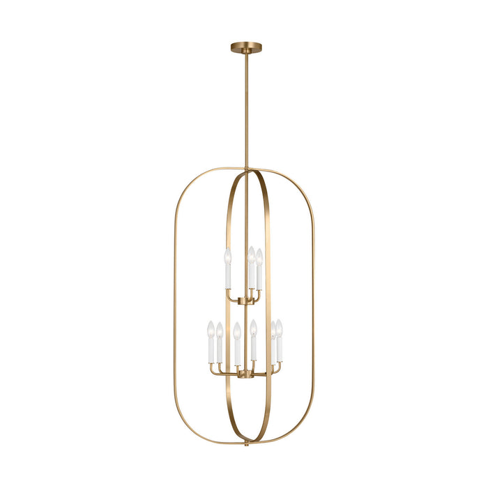 Myhouse Lighting Generation Lighting - GLC1329SB - Nine Light Chandelier - Loretto - Satin Brass