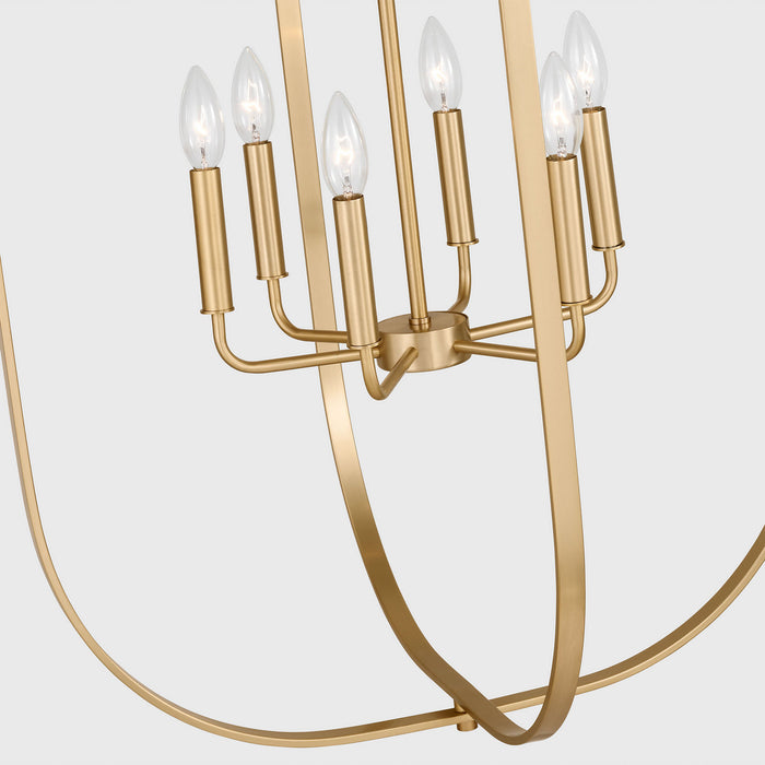 Myhouse Lighting Generation Lighting - GLC1329SB - Nine Light Chandelier - Loretto - Satin Brass