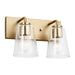 Myhouse Lighting Generation Lighting - GLV1062SB - Vanity - Miles - Satin Brass