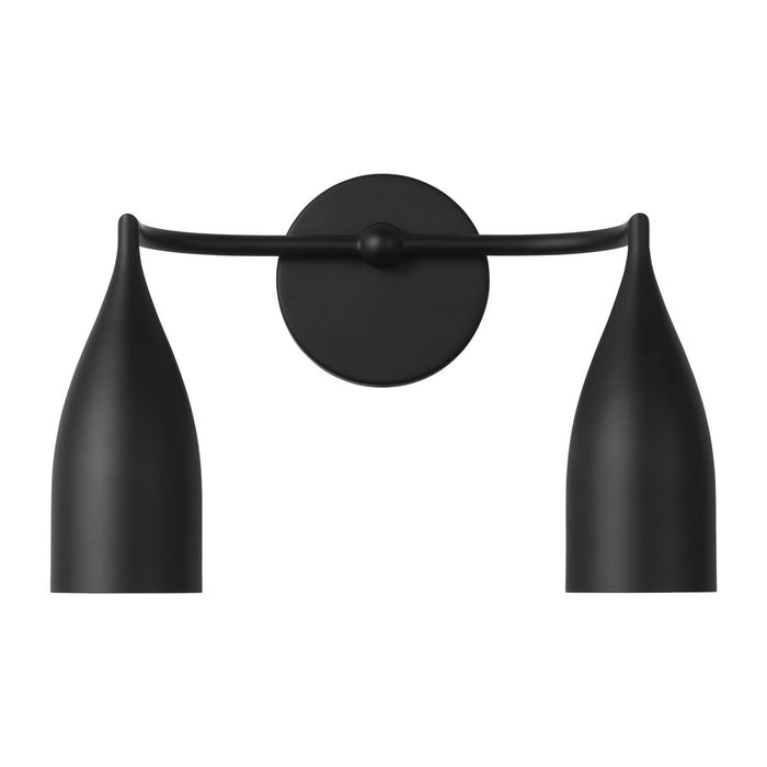 Myhouse Lighting Generation Lighting - GLV1082MBK - Two Light Vanity - Maya - Midnight Black