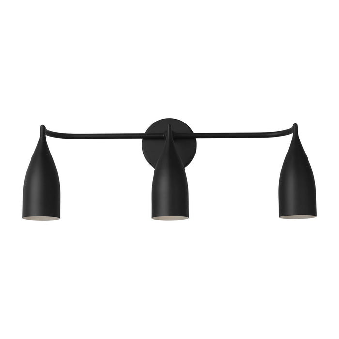 Myhouse Lighting Generation Lighting - GLV1083MBK - Three Light Vanity - Maya - Midnight Black