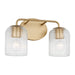 Myhouse Lighting Generation Lighting - GLV1132SB - Two Light Vanity - Eisele - Satin Brass