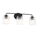 Myhouse Lighting Generation Lighting - GLV1133MBK - Three Light Vanity - Eisele - Midnight Black