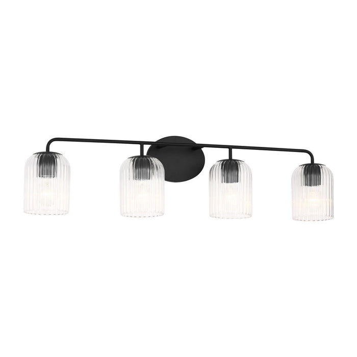 Myhouse Lighting Generation Lighting - GLV1134MBK - Four Light Vanity - Eisele - Midnight Black