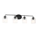 Myhouse Lighting Generation Lighting - GLV1134MBK - Four Light Vanity - Eisele - Midnight Black