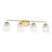 Myhouse Lighting Generation Lighting - GLV1134SB - Four Light Vanity - Eisele - Satin Brass