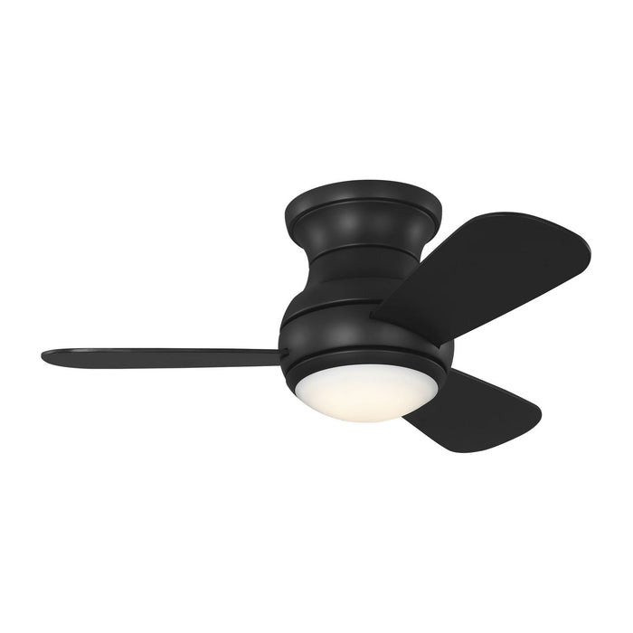 Myhouse Lighting Generation Lighting - 3OBSHR32MBKD - 32"Ceiling Fan - Orbis 32 Hugger LED - Midnight Black