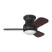 Myhouse Lighting Generation Lighting - 3OBSHR32MBKD - 32"Ceiling Fan - Orbis 32 Hugger LED - Midnight Black