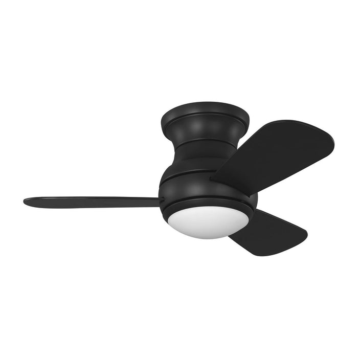 Myhouse Lighting Generation Lighting - 3OBSHR32MBKD - 32"Ceiling Fan - Orbis 32 Hugger LED - Midnight Black