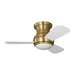 Myhouse Lighting Generation Lighting - 3OBSHR32SBD - 32"Ceiling Fan - Orbis 32 Hugger LED - Satin Brass