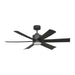 Myhouse Lighting Generation Lighting - 6FLSM52MBKD - 52"Ceiling Fan - Flera Smart 52 LED - Midnight Black