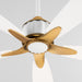 Myhouse Lighting Quorum - 23605-0847 - 60"Ceiling Fan - Ophelia - Studio White|Brushed Brass