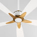 Myhouse Lighting Quorum - 23605-0847 - 60"Ceiling Fan - Ophelia - Studio White|Brushed Brass