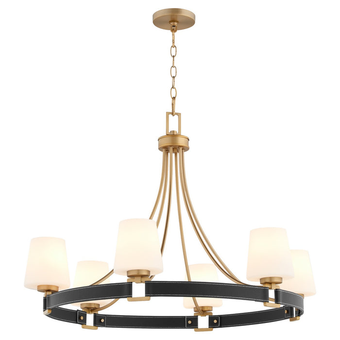 Myhouse Lighting Quorum - 635-6-80 - Six Light Chandelier - Hidalgo - Aged Brass