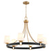 Myhouse Lighting Quorum - 635-6-80 - Six Light Chandelier - Hidalgo - Aged Brass