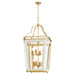 Myhouse Lighting Quorum - 840-8-0847 - Eight Light Pendant - Loire - Studio White|Brushed Brass
