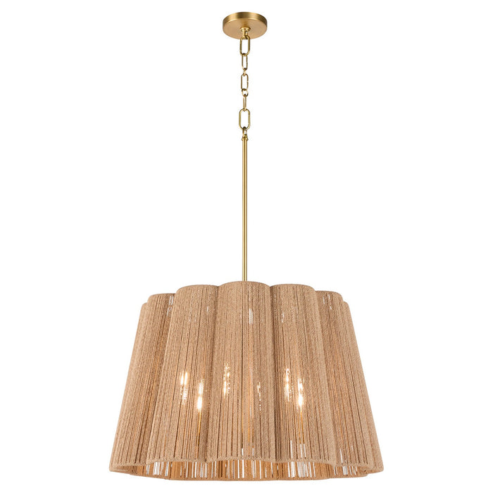 Myhouse Lighting Quorum - 851-6-47 - Six Light Pendant - Anton - Brushed Brass