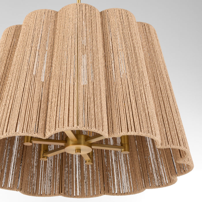 Myhouse Lighting Quorum - 851-6-47 - Six Light Pendant - Anton - Brushed Brass