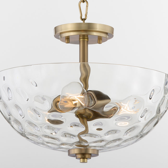 Myhouse Lighting Quorum - 2800-15-280 - Three Light Dual Mount - Adams - Aged Brass