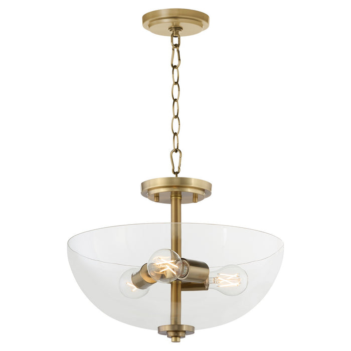 Myhouse Lighting Quorum - 2800-15-80 - Three Light Dual Mount - Adams - Aged Brass