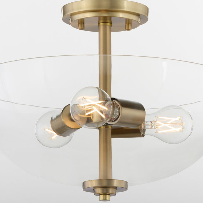 Myhouse Lighting Quorum - 2800-15-80 - Three Light Dual Mount - Adams - Aged Brass