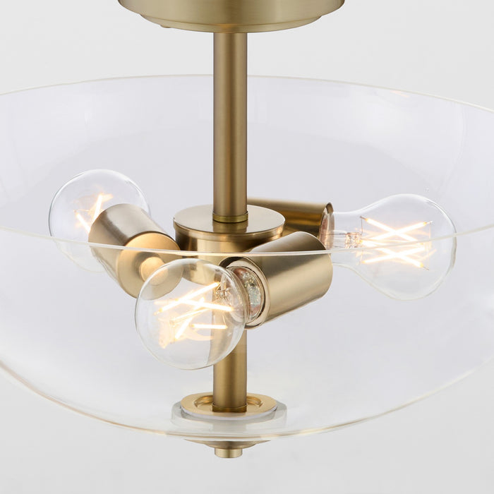 Myhouse Lighting Quorum - 2800-15-80 - Three Light Dual Mount - Adams - Aged Brass