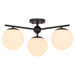 Myhouse Lighting Quorum - 339-3-59 - Three Light Semi-Flush Mount - Jasper - Matte Black