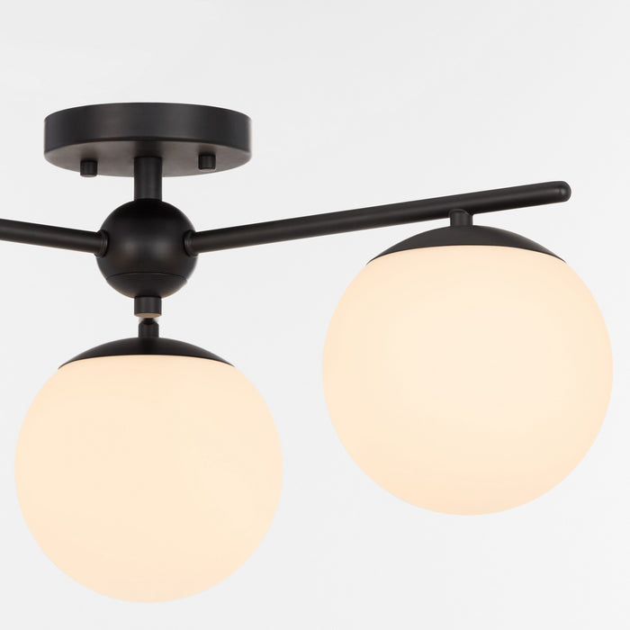 Myhouse Lighting Quorum - 339-3-59 - Three Light Semi-Flush Mount - Jasper - Matte Black