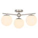Myhouse Lighting Quorum - 339-3-65 - Three Light Semi-Flush Mount - Jasper - Satin Nickel