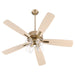 Myhouse Lighting Quorum - 4525-04806 - 52" Ceiling Fan - Ovation - Aged Brass/Studio White