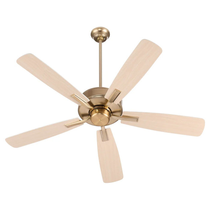 Myhouse Lighting Quorum - 4525-806 - 52" Ceiling Fan - Ovation - Aged Brass/Studio White