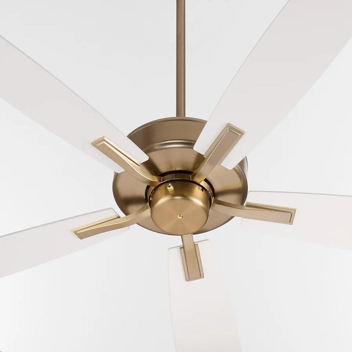 Myhouse Lighting Quorum - 4525-806 - 52" Ceiling Fan - Ovation - Aged Brass/Studio White