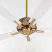 Myhouse Lighting Quorum - 4525-806 - 52" Ceiling Fan - Ovation - Aged Brass/Studio White