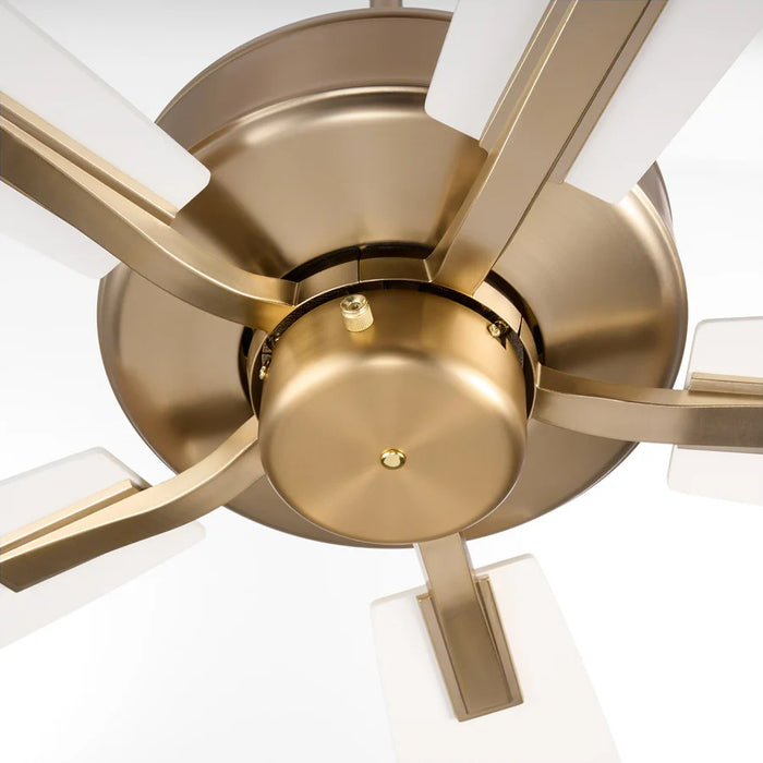 Myhouse Lighting Quorum - 4525-806 - 52" Ceiling Fan - Ovation - Aged Brass/Studio White