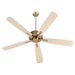 Myhouse Lighting Quorum - 4605-806 - 60" Ceiling Fan - Ovation - Aged Brass/Studio White