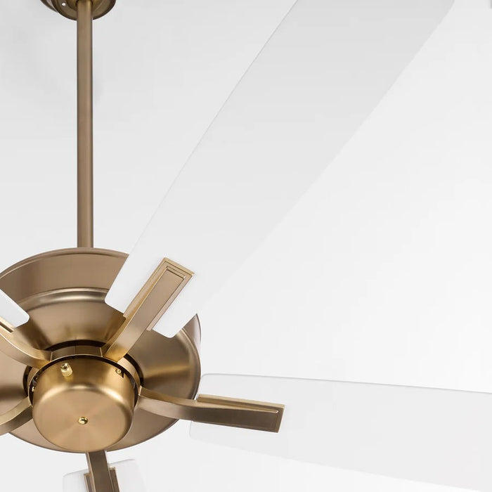 Myhouse Lighting Quorum - 4605-806 - 60" Ceiling Fan - Ovation - Aged Brass/Studio White