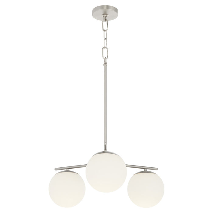 Myhouse Lighting Quorum - 639-3-65 - Three Light Chandelier - Jasper - Satin Nickel