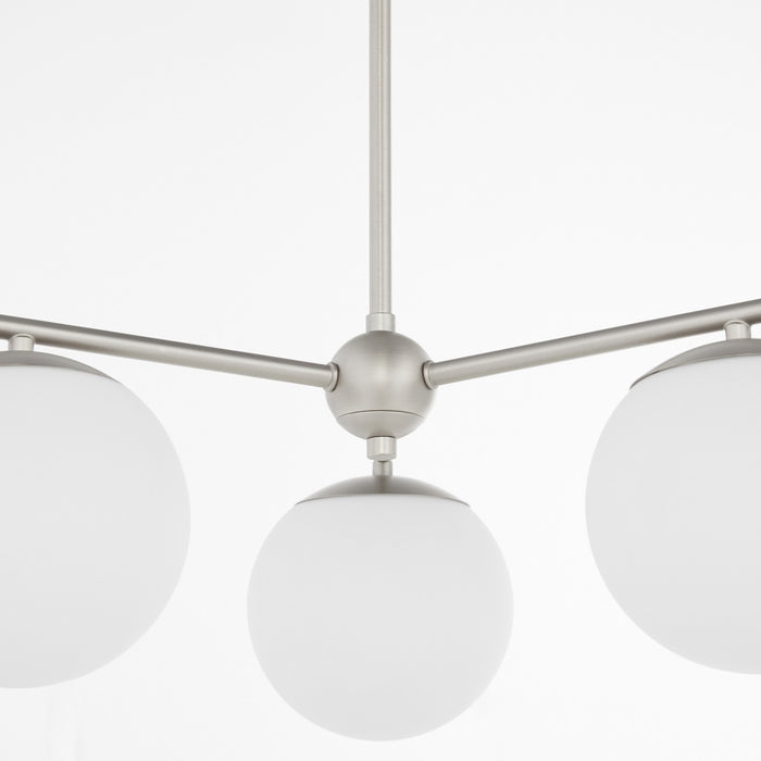 Myhouse Lighting Quorum - 639-3-65 - Three Light Chandelier - Jasper - Satin Nickel