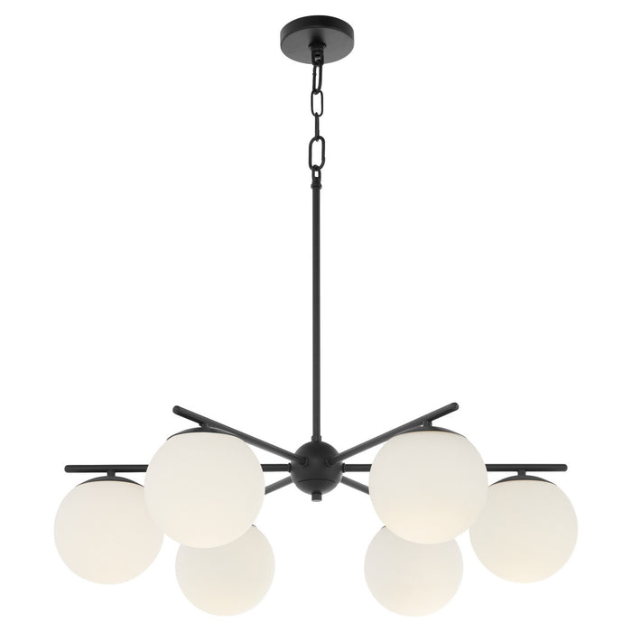 Myhouse Lighting Quorum - 639-6-59 - Six Light Chandelier - Jasper - Matte Black