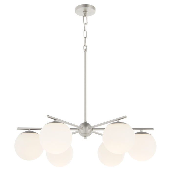 Myhouse Lighting Quorum - 639-6-65 - Six Light Chandelier - Jasper - Satin Nickel