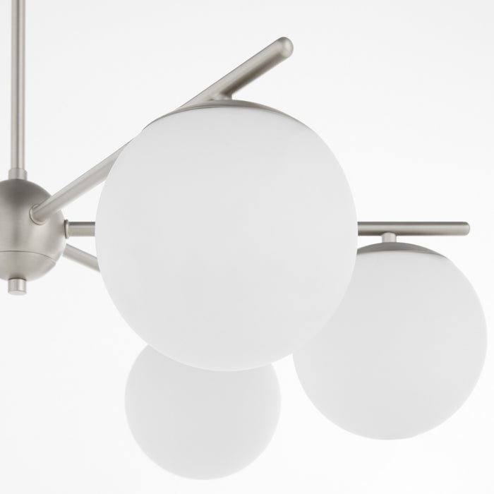 Myhouse Lighting Quorum - 639-6-65 - Six Light Chandelier - Jasper - Satin Nickel