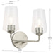 Myhouse Lighting Progress Lighting - P300540-009 - Two Light Bath & Vanity - Celino - Brushed Nickel
