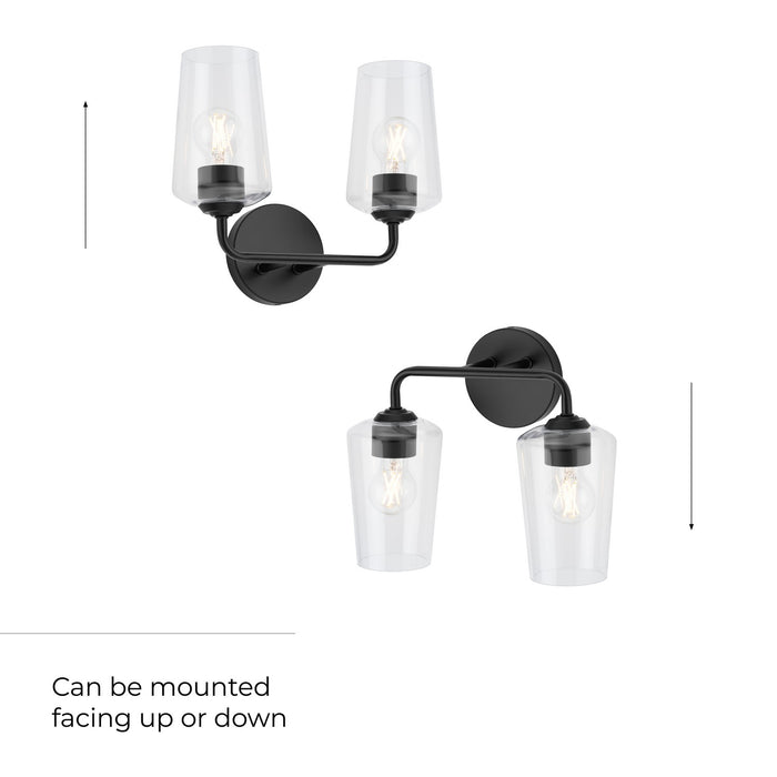 Myhouse Lighting Progress Lighting - P300540-031 - Two Light Bath & Vanity - Celino - Black