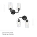 Myhouse Lighting Progress Lighting - P300540-031 - Two Light Bath & Vanity - Celino - Black