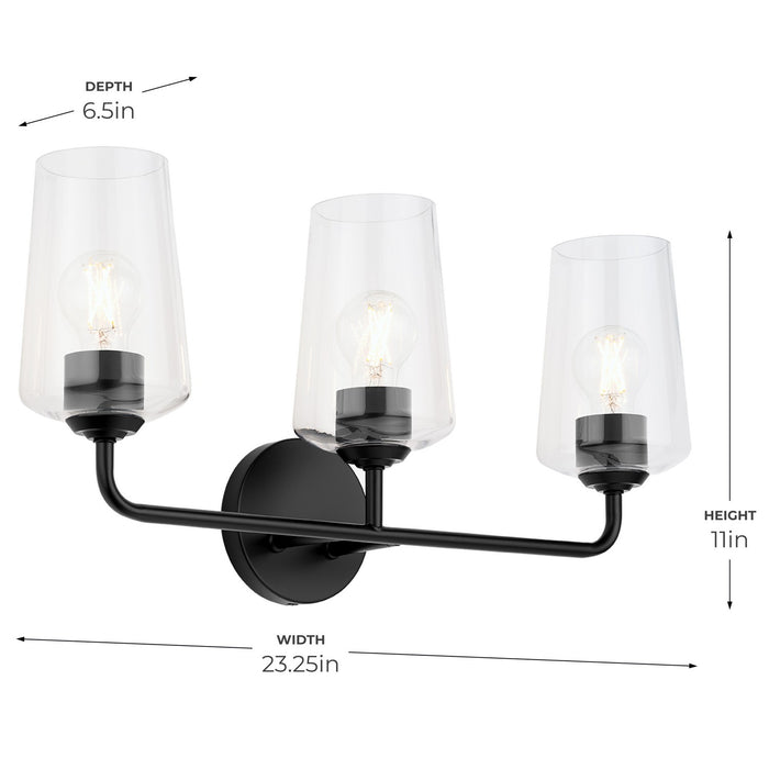 Myhouse Lighting Progress Lighting - P300541-031 - Three Light Bath & Vanity - Celino - Black